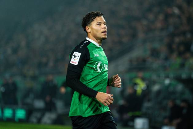 October 9, 2026, 3rd Division, Matchday 8, SC Preußen Münster vs. Rot-Weiss Essen at the LVM Preußenstadion. Goal scorer for the 1–0 win: Montell Ndikom (Münster). IMPORTANT NOTICE: In accordance with DFB and DFL regulations, it is prohibited to use or allow the use of photographs taken in the stadium and or during the game in the form of sequential images and or video-like photo series Copyright: xJordyxFourgonx