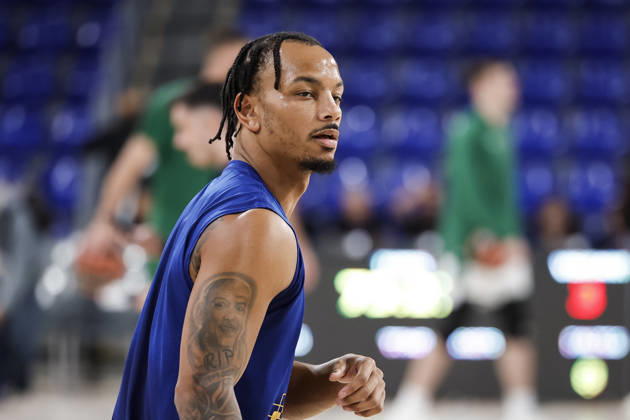 October 9, 2026, Barcelona, Barcelona, Spain: Juntin Robinson of FC Barcelona, Barca looks on during the EuroLeague League Phase MD 4 match played between FC Barcelona and Zalgiris Kaunas at Palau Blaugrana on October 09, 2026 in Barcelona, Spain. FC Barcelona V Zalgiris Kaunas - Euroleague 2026 2027 - ZUMAa181 20261009_zaa_a181_261 Copyright: xJavierxBorregox
