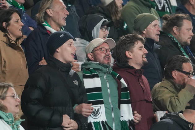 Germany 3rd Division 2026–2027, Matchday 8: SC Preussen Münster vs. Rot Weiss Essen, Friday, October 9, 2026, LVM Preußenstadion, Münster, North Rhine-Westphalia, Germany. SC Preussen Münster fans Copyright: xMerlexKölkingx