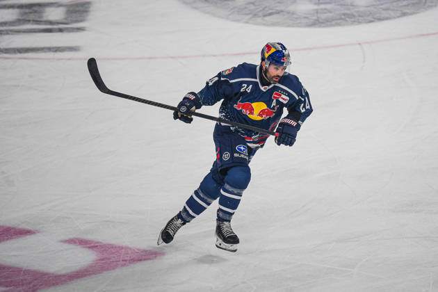 October 9, 2026, Munich, Germany PENNY DEL, German Ice Hockey League, 2026–27 season, Matchday 7: EHC Red Bull Munich vs. ERC Ingolstadt at SAP Garden in Munich Ryan Murphy EHC Red Bull Munich skating, in motion on the ice