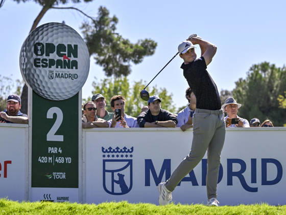 October 9, 2026, Madrid, Madrid, Spain: LUDVIG ABERG of Sweden hitting the ball from the tee during the Open de EspaoÂ±a presented by Madrid at Club de Campo Villa de Madrid on October 09, 2026 in Madrid, Spain. Madrid Spain - ZUMAc312 20261009_zsp_c312_230 Copyright: xOscarxManuelxSanchezx