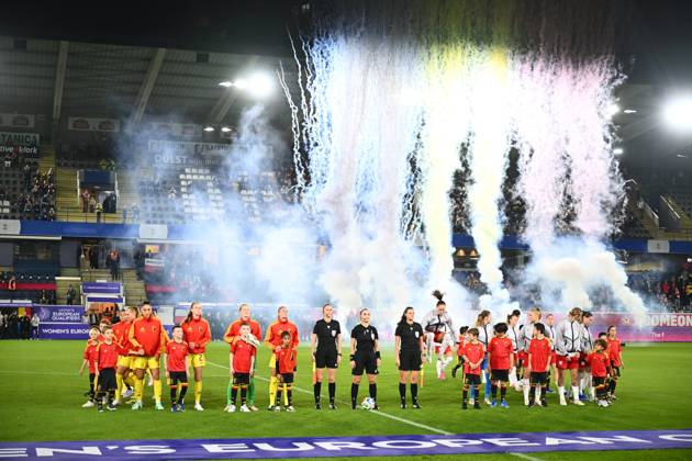 Belgium v Poland - FIFA Women s World Cup 2027 UEFA Qualifiers LEUVEN, BELGIUM - OCTOBER 09 : Players of Belgium before the FIFA Women s World Cup 2027 UEFA European Qualifiers play-offs round 1 path 2 first leg match between Belgium and Poland on October 9, 2026 in Leuven, Belgium, 09 10 2026 Leuven Belgium  Copyright: xVincentxKalutx