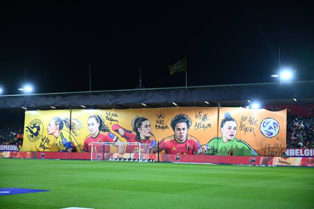 Belgium v Poland - FIFA Women s World Cup 2027 UEFA Qualifiers LEUVEN, BELGIUM - OCTOBER 09 : Supporters and fans during the FIFA Women s World Cup 2027 UEFA European Qualifiers play-offs round 1 path 2 first leg match between Belgium and Poland on October 9, 2026 in Leuven, Belgium, 09 10 2026 Leuven Belgium  Copyright: xVincentxKalutx