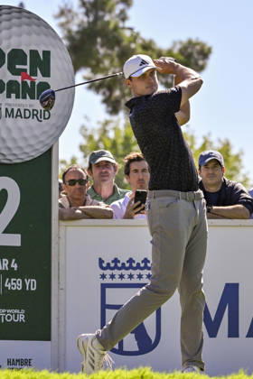 October 9, 2026, Madrid, Madrid, Spain: LUDVIG ABERG of Sweden hitting the ball from the tee during the Open de EspaoÂ±a presented by Madrid at Club de Campo Villa de Madrid on October 09, 2026 in Madrid, Spain. Madrid Spain - ZUMAc312 20261009_zsp_c312_246 Copyright: xOscarxManuelxSanchezx