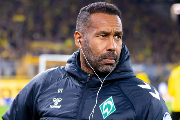 Dortmund, Germany, October 9, 2026, Bundesliga 1, 2026–2027 Season, Matchday 5: Borussia Dortmund vs. SV Werder Bremen. Pictured: Coach Daniel Thioune (SVW). DFL and DFB regulations prohibit any use of photographs as image sequences and or quasi-video. Signal Iduna Park, North Rhine-Westphalia Copyright: xFotostandx xZeisingx