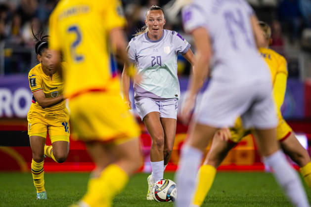 October 9, 2010: Synne Sofie Kinden Jensen of Norway during the FIFA Women’s World Cup Qualifier soccer match between Romania and Norway on October 9, 2026 in Bucharest. Photo by Marius Simensen, BILDBYRAN COP 238 bbeng women FIFA World Cup qualifiers soccer football international match Norway Romania  Copyright: MARIUSxSIMENSEN BB261009BB804
