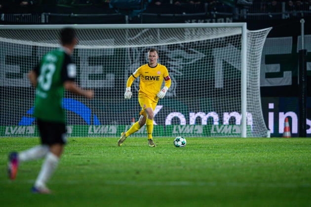 October 9, 2026, 3rd Division, Matchday 8, SC Preußen Münster vs. Rot Weiss Essen at the LVM Preußenstadion Jakob Golz Essen am Ball IMPORTANT NOTICE: In accordance with DFB and DFL regulations, it is prohibited to use or allow the use of photographs taken in the stadium and or during the game in the form of sequential images and or video-like photo series Copyright: xJordyxFourgonx