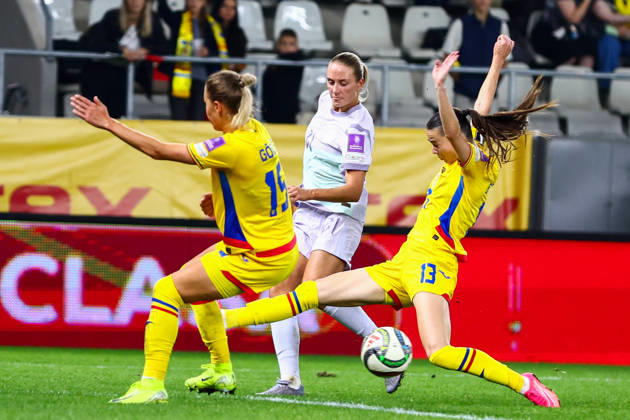 Women s World Cup Qualifier: Romania vs. Norway, Bucharest, October 9, 2026—Lisa Fjeldstad Naalsund during the Women s World Cup qualifying soccer match between Romania and Norway at Stadionul Arcul de Triumf in Bucharest. Photo by Nikola Krstic, NTB. EDITORIAL USE ONLY. RESTRICTED USE FOR BETTING COMPANIES. Copyright: xNikolaxKrsticx xNTBx