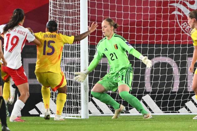 Belgium v Poland - FIFA Women s World Cup 2027 UEFA Qualifiers LEUVEN, BELGIUM - OCTOBER 09 : Seynhaeve Lowiese goalkeeper of Belgium during the FIFA Women s World Cup 2027 UEFA European Qualifiers play-offs round 1 path 2 first leg match between Belgium and Poland on October 9, 2026 in Leuven, Belgium, 09 10 2026 Leuven Belgium  Copyright: xVincentxKalutx