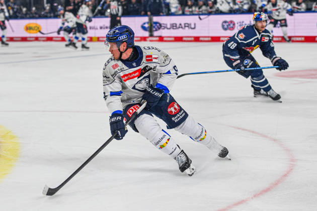 October 9, 2026, Munich, Germany PENNY DEL, German Ice Hockey League, 2026–27 season, Matchday 7: EHC Red Bull Munich vs. ERC Ingolstadt at SAP Garden in Munich Myles Powell of ERC Ingolstadt skating, in motion on the ice