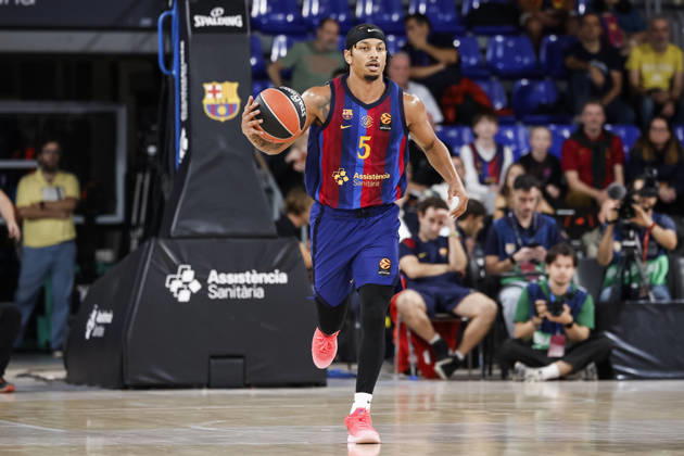 October 9, 2026, Barcelona, Barcelona, Spain: Juntin Robinson of FC Barcelona, Barca in action during the EuroLeague League Phase MD 4 match played between FC Barcelona and Zalgiris Kaunas at Palau Blaugrana on October 09, 2026 in Barcelona, Spain. FC Barcelona V Zalgiris Kaunas - Euroleague 2026 2027 - ZUMAa181 20261009_zaa_a181_275 Copyright: xJavierxBorregox