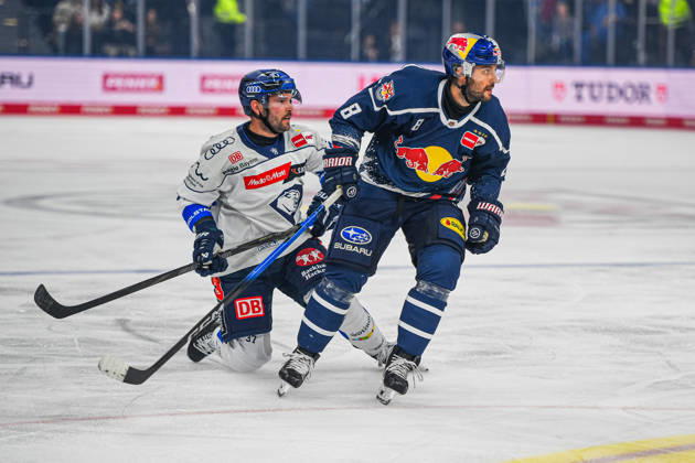 October 9, 2026, Munich, Germany PENNY DEL, German Ice Hockey League, 2026–27 season, Matchday 7: EHC Red Bull Munich vs. ERC Ingolstadt at SAP Garden in Munich; Tobias Rieder of EHC Red Bull Munich skating, in motion on the ice