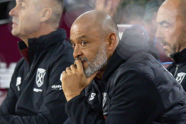 West Ham United v Queens Park Rangers, EFL Sky Bet Championship, EFL, Football, London Stadium, London, UK - 09 Oct 2026 West Ham United Head Coach Nuno Espirito Santo London London Stadium Stratford GBR, UK NEWSPAPERS OUT Copyright: xEllixBirchx