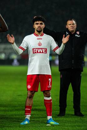 October 9, 2026, 3rd Division, Matchday 8, SC Preußen Münster vs. Rot Weiss Essen at the LVM Preußenstadion; Aiman Dardari (Essen) looks disappointed. IMPORTANT NOTICE: In accordance with DFB and DFL regulations, it is prohibited to use or allow the use of photographs taken in the stadium and or during the game in the form of sequential images and or video-like photo series Copyright: xJordyxFourgonx