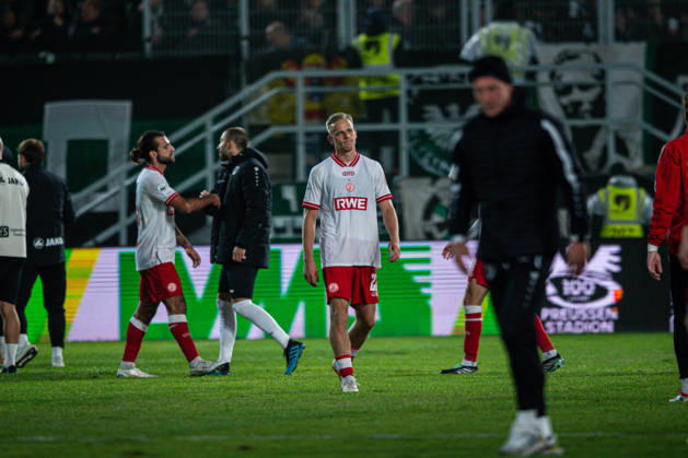 October 9, 2026, 3rd Division, Matchday 8, SC Preußen Münster vs. Rot Weiss Essen at the LVM Preußenstadion; Janne Sietan, Essen, looking disappointed. IMPORTANT NOTICE: In accordance with DFB and DFL regulations, it is prohibited to use or allow the use of photographs taken in the stadium and or during the game in the form of sequential images and or video-like photo series Copyright: xJordyxFourgonx