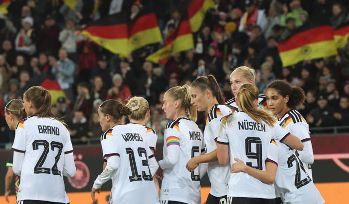 Karlsruhe, Women s International Soccer Match: Germany vs. Australia, Germany Celebrates