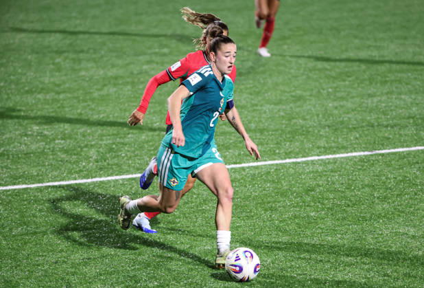 2027 FIFA Women s World Cup Round One Qualifying Play-off First Leg, Inver Park, Larne 9 10 2026 Northern Ireland vs Portugal Northern Ireland™s Rebecca McKenna Rebecca McKenna 9 10 2026  Copyright: xx N Ireland v Portugal_065