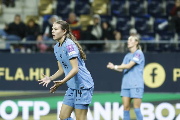 FELCSUT, 09-10-2026 , Pancho Arena, season 2026 2027 , UEFA worldcup qualification football play-offs round 1 , match between Hungary and The Netherlands (women) 1st leg , Pictures shows Netherlands player Lotte Keukelaar Hungary - Netherlands (women)  x208079523x Copyright: