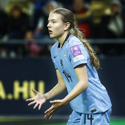 FELCSUT, 09-10-2026 , Pancho Arena, season 2026 2027 , UEFA worldcup qualification football play-offs round 1 , match between Hungary and The Netherlands (women) 1st leg , Pictures shows Netherlands player Lotte Keukelaar Hungary - Netherlands (women)  x208079543x Copyright: