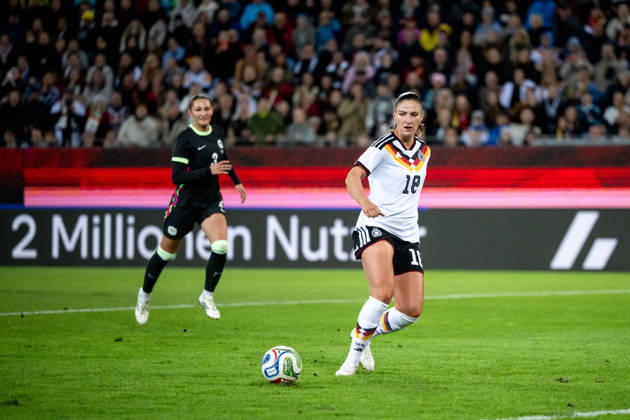 October 9, 2026, GER, Soccer, Women s, International Match, Karlsruhe, Germany vs. Australia, Melissa Kössler, Germany U-18, on the ball, Karlsruhe, BBBank Wildpark, Baden-Württemberg, Germany Copyright: xNordphoto Memmlerx