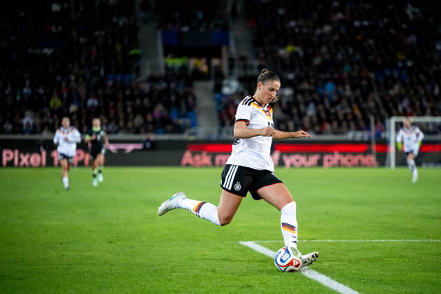 October 9, 2026, GER, Soccer, Women s, International Match, Karlsruhe, Germany vs. Australia, Melissa Kössler, Germany U-18, on the ball, Karlsruhe, BBBank Wildpark, Baden-Württemberg, Germany Copyright: xNordphoto Memmlerx