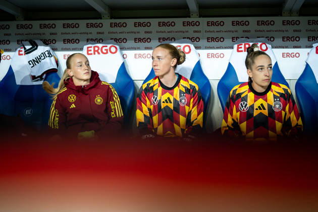 October 9, 2026, GER, Soccer, Women s, International Match, Karlsruhe, Germany vs. Australia Luzie Zähringer (Germany), Laura Dick (Germany), 21, Sophia Kleinherne (Germany), 23, Karlsruhe BBBank Wildpark, Baden-Württemberg, Germany Copyright: xNordphoto Memmlerx