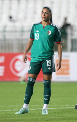 Algerie vs Republique centrafricaine feminine (Qualifications JO Bahlouli Nesrine Jamila Joueuse d Algerie reagit, lors du match Algerie contre Republique centrafricaine feminine, Qualifications JO Los Angeles 2028, au Stade de 5 Juillet a Alger, en Algerie, le 09 Octobre 2026 (Photo By Billel Bensalem APPImages) Alger Algerie Copyright: xAlgÃ riexPressexPhotosxAPPxBillelxBensalemx xAPPxImagesx 670A1873