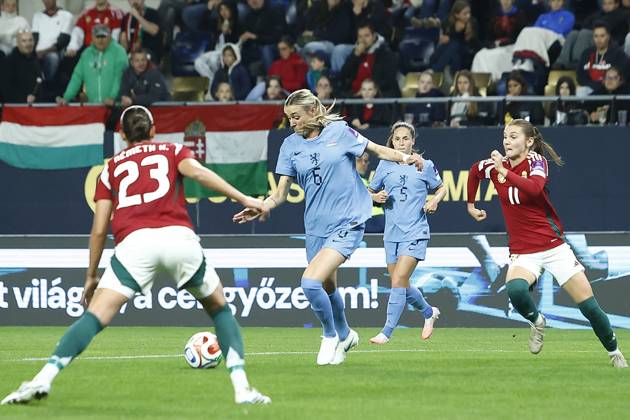 FELCSUT, 09-10-2026 , Pancho Arena, season 2026 2027 , UEFA worldcup qualification football play-offs round 1 , match between Hungary and The Netherlands (women) 1st leg , Pictures shows Netherlands player Jill Roord Hungary - Netherlands (women) x208080030x Copyright: