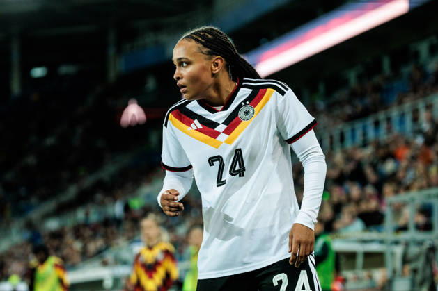 KARLSRUHE, GERMANY - OCTOBER 09: Lisa Baum (Germany, 24) during the International Friendly, Länderspiel, Nationalmannschaft match between Germany vs. Australia at BBBank Wildpark on October 09, 2026 in Karlsruhe, Germany. Germany Copyright: xSteffiexWunderlx