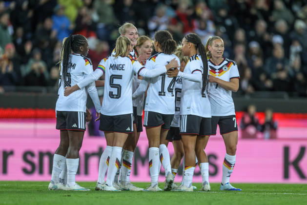 GER, Karlsruhe, Germany vs. Australia, FIFA, DFB, Soccer, 2026–2027 Season, BBBank Wildpark, Friendly Match: Photo by Camilla Küver, Germany, Women’s National Team, Goal, Celebration and Joy, Emotions DFB DFL REGULATIONS PROHIBIT ANY USE OF PHOTOGRAPHS AS IMAGE SEQUENCES AND OR QUASI-VIDEO, October 9, 2026 Copyright: HMBxMedia HendrikxHamelau