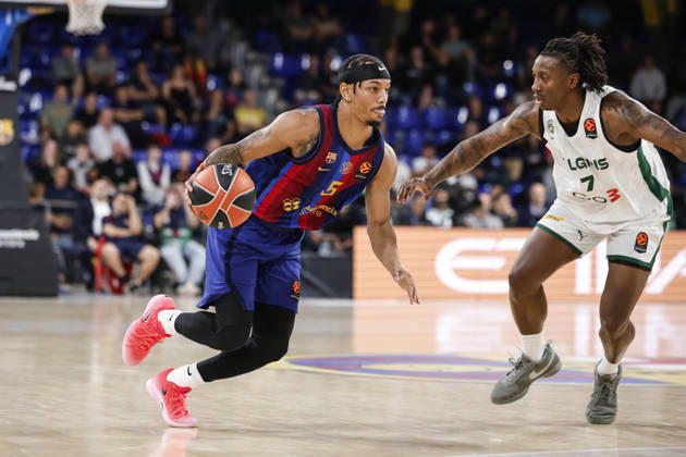 October 9, 2026, Barcelona, Barcelona, Spain: Juntin Robinson of FC Barcelona, Barca in action during the EuroLeague League Phase MD 4 match played between FC Barcelona and Zalgiris Kaunas at Palau Blaugrana on October 09, 2026 in Barcelona, Spain. Barcelona Spain - ZUMAa181 20261009_zaa_a181_283 Copyright: xJavierxBorregox