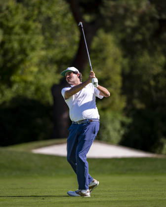 Open de Espana presented by Madrid - Day Two MADRID, SPAIN - OCTOBER 9: Eugenio Chacarra of Spain plays an approach shot on day two of the Open de Espana presented by Madrid at Club de Campo Villa de Madrid on October 9, 2026 in Madrid, Spain. Madrid Club de Campo Villa de Madrid Madrid Spain Copyright: xAlbertoxGardinx AGardin_20261009_Golf_Esp_Mad_1185