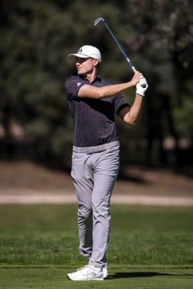 Open de Espana presented by Madrid - Day Two MADRID, SPAIN - OCTOBER 9: Ludvig Aberg of Sweden plays a shot on day two of the Open de Espana presented by Madrid at Club de Campo Villa de Madrid on October 9, 2026 in Madrid, Spain. Madrid Club de Campo Villa de Madrid Madrid Spain Copyright: xAlbertoxGardinx AGardin_20261009_Golf_Esp_Mad_1198