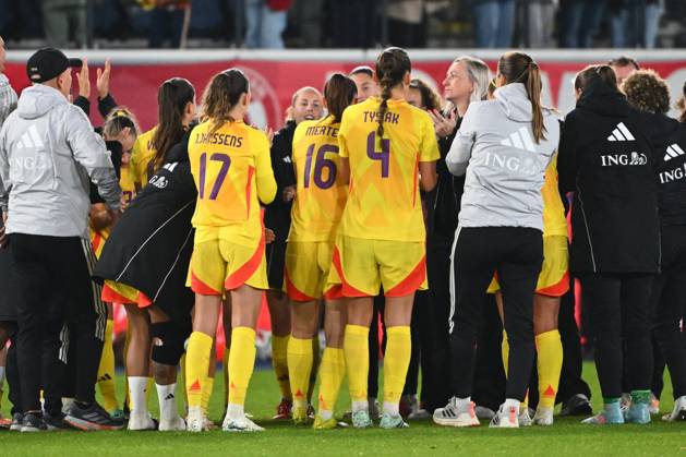 Belgium v Poland - FIFA Women s World Cup 2027 UEFA Qualifiers LEUVEN, BELGIUM - OCTOBER 09 : Players of Belgium during the FIFA Women s World Cup 2027 UEFA European Qualifiers play-offs round 1 path 2 first leg match between Belgium and Poland on October 9, 2026 in Leuven, Belgium, 09 10 2026 Leuven Belgium Copyright: xVincentxKalutx