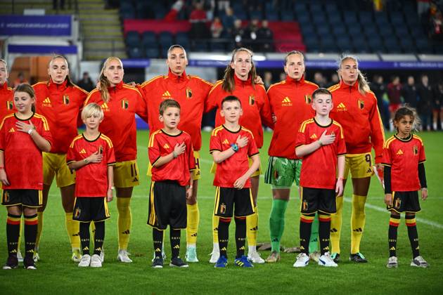 Belgium v Poland - FIFA Women s World Cup 2027 UEFA Qualifiers LEUVEN, BELGIUM - OCTOBER 09 : Players of Belgium during the FIFA Women s World Cup 2027 UEFA European Qualifiers play-offs round 1 path 2 first leg match between Belgium and Poland on October 9, 2026 in Leuven, Belgium, 09 10 2026 Leuven Belgium Copyright: xVincentxKalutx