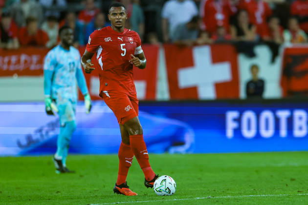 LUCERNE, SWITZERLAND - OCTOBER 06: Manuel Akanji (5, Switzerland) during the UEFA Nations League match between Switzerland and North Macedonia at thermoplan arena on October 6, 2026 in Lucerne, Switzerland. Copyright: xUrsxOttigerx xSPPx Sportspressphoto_SPR249947