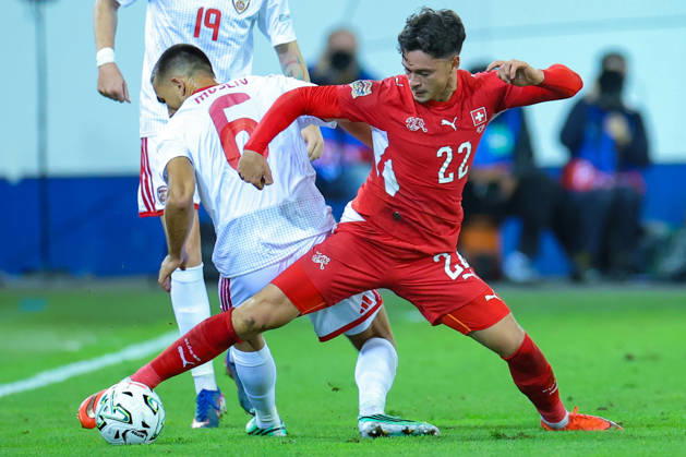 LUCERNE, SWITZERLAND - OCTOBER 06: Fabian Rieder (22, Switzerland) during the UEFA Nations League match between Switzerland and North Macedonia at thermoplan arena on October 6, 2026 in Lucerne, Switzerland. Copyright: xUrsxOttigerx xSPPx Sportspressphoto_SPR249959