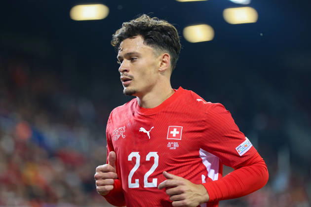 LUCERNE, SWITZERLAND - OCTOBER 06: Fabian Rieder (22, Switzerland) during the UEFA Nations League match between Switzerland and North Macedonia at thermoplan arena on October 6, 2026 in Lucerne, Switzerland. Copyright: xUrsxOttigerx xSPPx Sportspressphoto_SPR249974