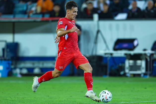 LUCERNE, SWITZERLAND - OCTOBER 06: Ardon Jashari (14, Switzerland) during the UEFA Nations League match between Switzerland and North Macedonia at thermoplan arena on October 6, 2026 in Lucerne, Switzerland. Copyright: xUrsxOttigerx xSPPx Sportspressphoto_SPR249975