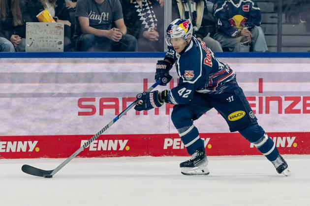 Yasin Ehliz, EHC Red Bull Munich, 42, GER; EHC Red Bull Munich vs. ERC Ingolstadt, DEL, 2026–2027 season, Matchday 7, October 9, 2026; Photo: HMB Media, Franz Feiner Copyright: HMBxMedia FranzxFeiner