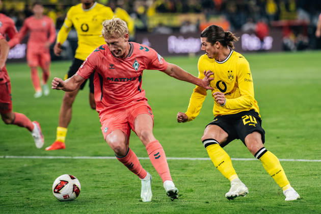 Borussia Dortmund v SV Werder Bremen - Bundesliga 2026 27 Marcel Sabitzer of Borussia Dortmund in action during the Bundesliga match between Borussia Dortmund and SV Werder Bremen at Signal Iduna Park in Dortmund, Germany, on October 9, 2026. Dortmund Germany Copyright: xHeshamxElsherifx originalFilename:elsherif-notitle261009_np1C6