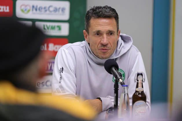 October 9, 2026, Soccer, Men s, Bavarian Regional League, 2026–2027 Season, Matchday 13: FC Schweinfurt 05 vs. SC Eltersdorf; Head Coach Bernd Eigner of SC Eltersdorf at the press conference at the Schweinfurt Riedel Bau Arena in the Sachs Stadio, Bavaria, Lower Franconia, Germany