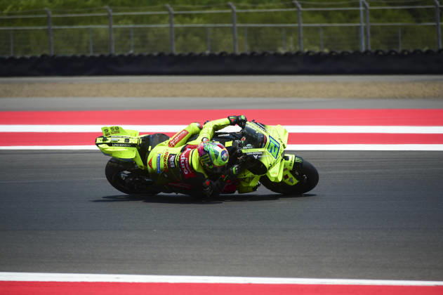 (261010) -- LOMBOK, Oct. 10, 2026 -- Pertamina Enduro VR46 Racing Team s Franco Morbidelli of Italy races during the qualifying 2 at the Pertamina Grand Prix of Indonesia 2026 at Mandalika International circuit in Lombok, Indonesia, Oct. 10, 2026. ) (SP)INDONESIA-LOMBOK-MOTOGP-GRAND PRIX OF INDONESIA-QUALIFYING 2 Zulkarnain
