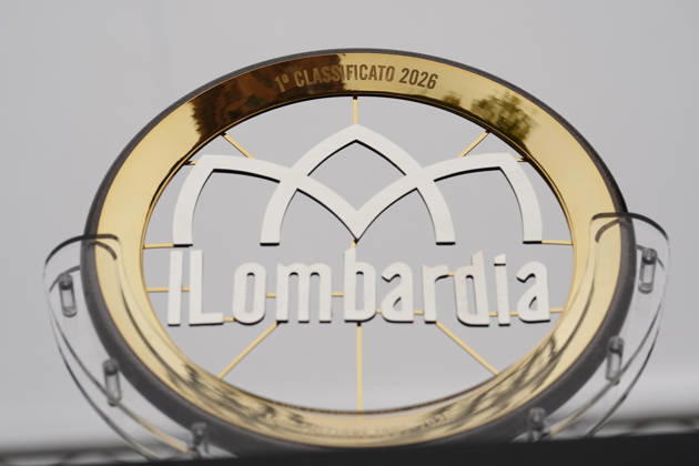The trophy during the 120th edition of the Il Lombardia, Tour of Lombardy cycling race, a 239 km one day race from Bergamo to Como on October 10, 2026, Italy. Copyright: xGianxMattiaxD™Alberto LaPressex