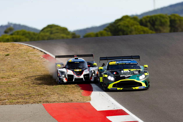 AUTO - MLC 2026 - PORTIMAO 09 IGLESIAS Louis (fra), DODDS Maxwell (gbr), ANS Motorsport, Ligier JS P325 - Toyota, LMP3, action 10 SAGER Philipp (aut), HASSE CLOT Valentin (fra), Racing Spirit of LÃ man, Aston Martin Vantage AMR GT3 Evo, GT3, action crash during the 6th round of the 2026 Michelin Le Mans Cup on the Autodromo Internacional do Algarve from October 8 to 10, 2026 in Portimao, Portugal - Copyright: xJoaoxFilipex