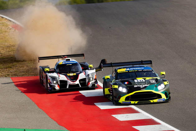 AUTO - MLC 2026 - PORTIMAO 09 IGLESIAS Louis (fra), DODDS Maxwell (gbr), ANS Motorsport, Ligier JS P325 - Toyota, LMP3, action 10 SAGER Philipp (aut), HASSE CLOT Valentin (fra), Racing Spirit of LÃ man, Aston Martin Vantage AMR GT3 Evo, GT3, action crash during the 6th round of the 2026 Michelin Le Mans Cup on the Autodromo Internacional do Algarve from October 8 to 10, 2026 in Portimao, Portugal - Copyright: xJoaoxFilipex