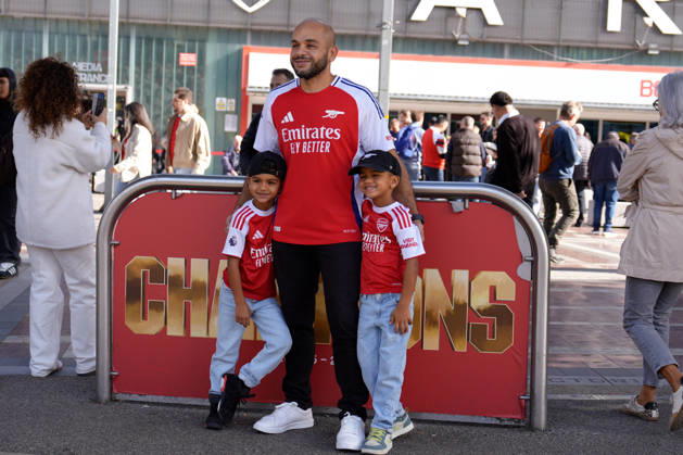 10th October 2026; Emirates Stadium, London, England; Premier League Football, Arsenal versus Leeds United; A general view of supporters outside the Emirates stadium prior to the kick-off TomxMajor