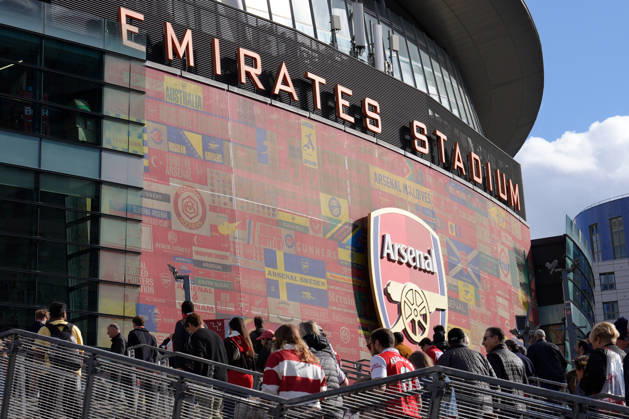 10th October 2026; Emirates Stadium, London, England; Premier League Football, Arsenal versus Leeds United; A general view of supporters outside the Emirates stadium prior to the kick-off TomxMajor