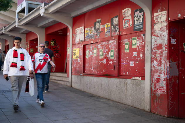 ESP LaLiga EA Sports Rayo Vallecano vs. Athletic Club SOS Rayo stickers placed around the Rayo Vallecano stadium during the LaLiga EA Sports match between Rayo Vallecano and Athletic Club, played at Vallecas Stadium in Madrid on October 10, 2026, in Spain. Spain Soccer Copyright: xAgenciaxLOFx