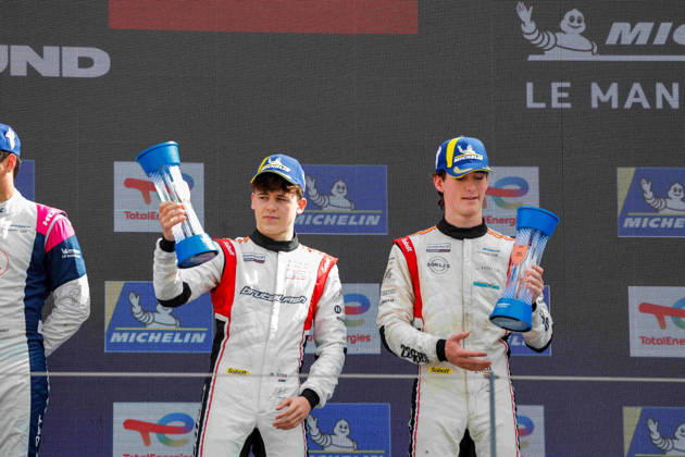 AUTO - MLC 2026 - PORTIMAO 19 RYBA Matus (svk), FLUXÃÄ CROSS Lucas (esp), Brutal Fish Campos Racing, Ligier JS P325 - Toyota, LMP3, podium, portrait celebration during the 6th round of the 2026 Michelin Le Mans Cup on the Autodromo Internacional do Algarve from October 8 to 10, 2026 in Portimao, Portugal - PortimaoPortugal Copyright: xPauloxMariax